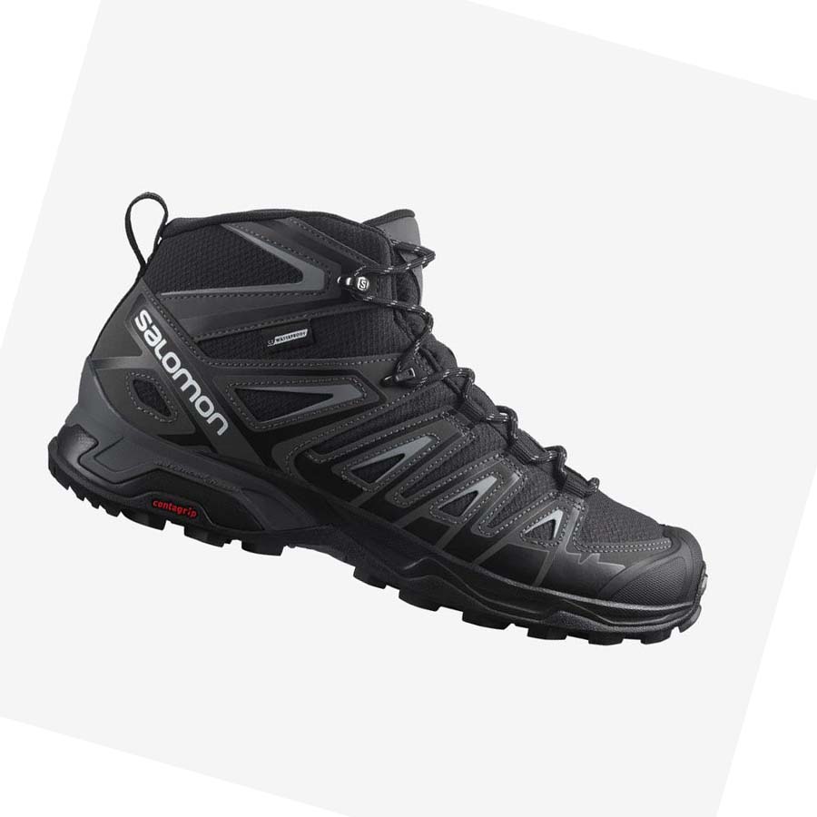 Tenis Senderismo Salomon X ULTRA PIONEER MID CLIMASALOMON™ WATERPROOF Hombre Grises Negros | MX 3554HAP